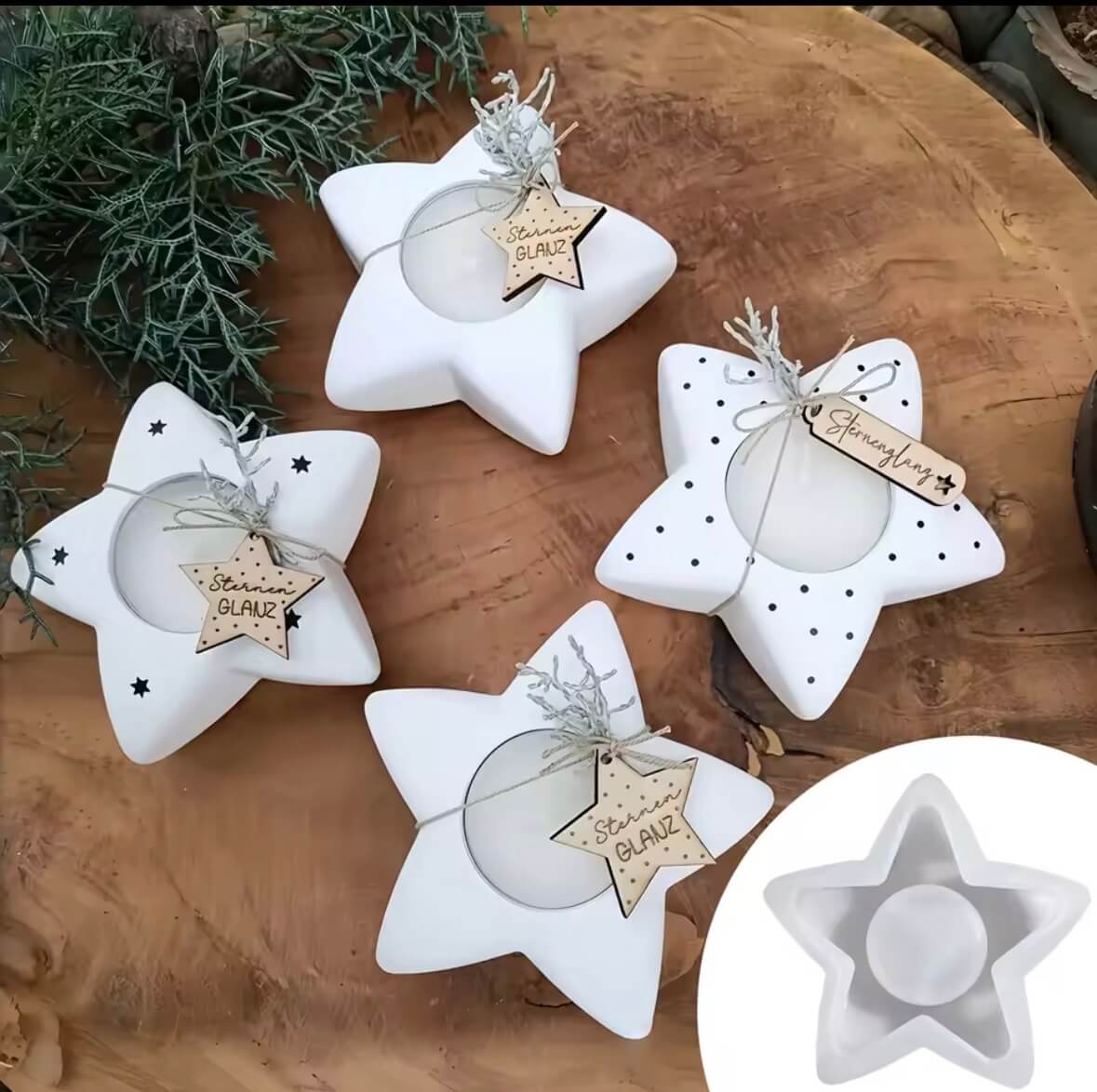 Molde Portavelas Estrella