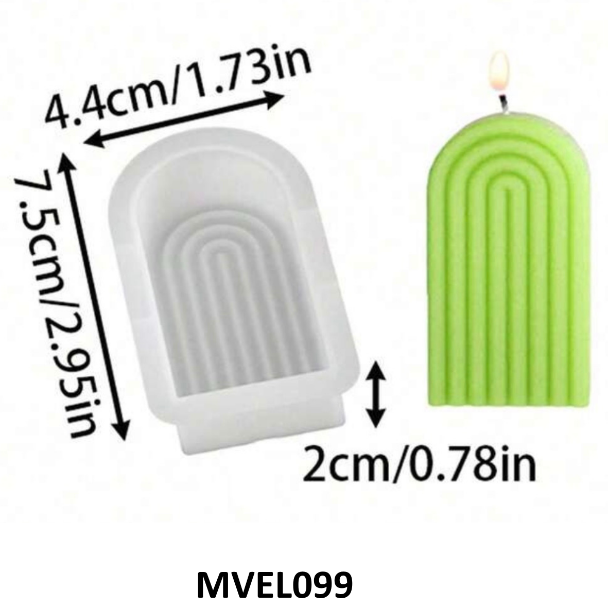 Molde Vela En Forma De Arco S