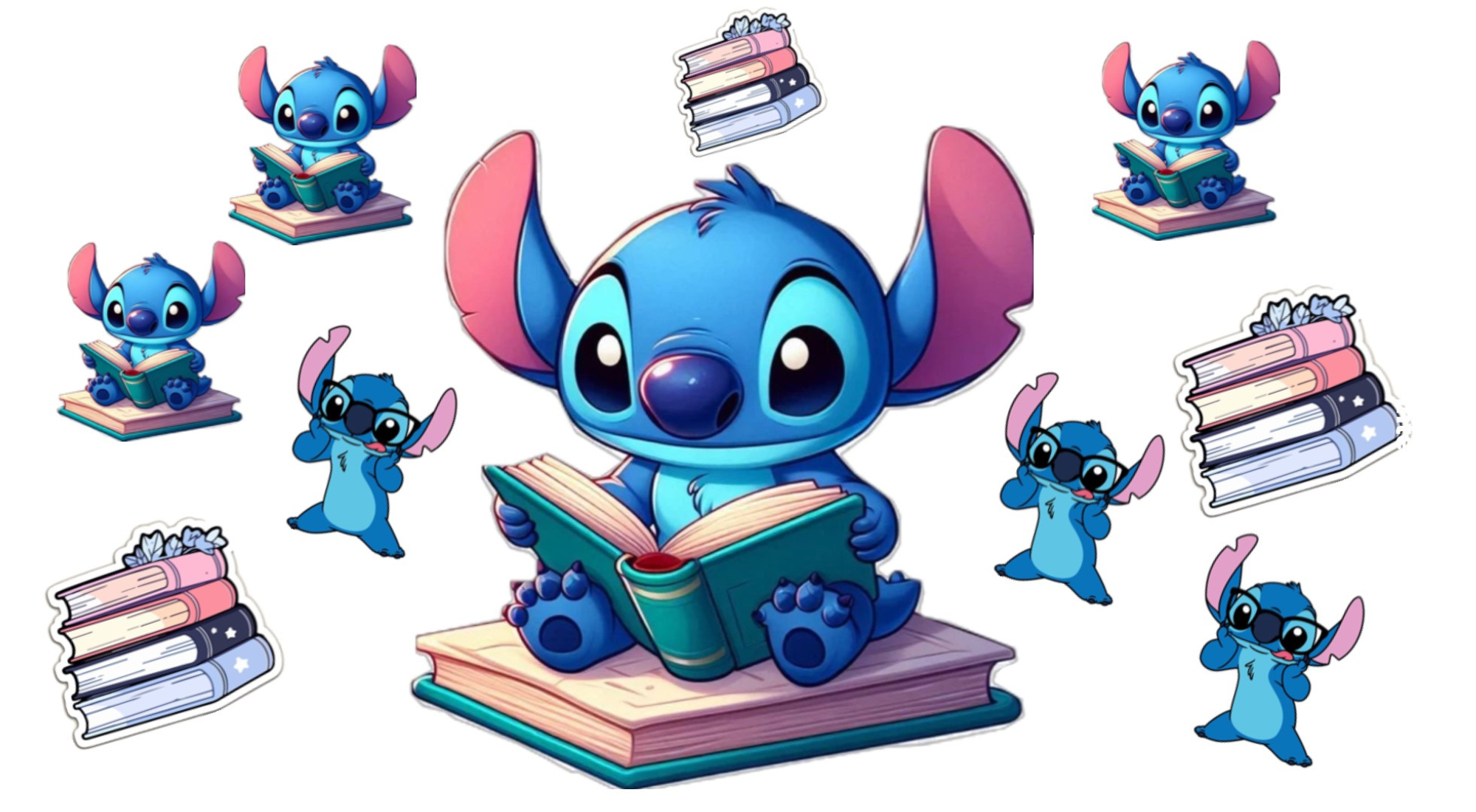Uvdtf Vasos Stitch Leyendo 